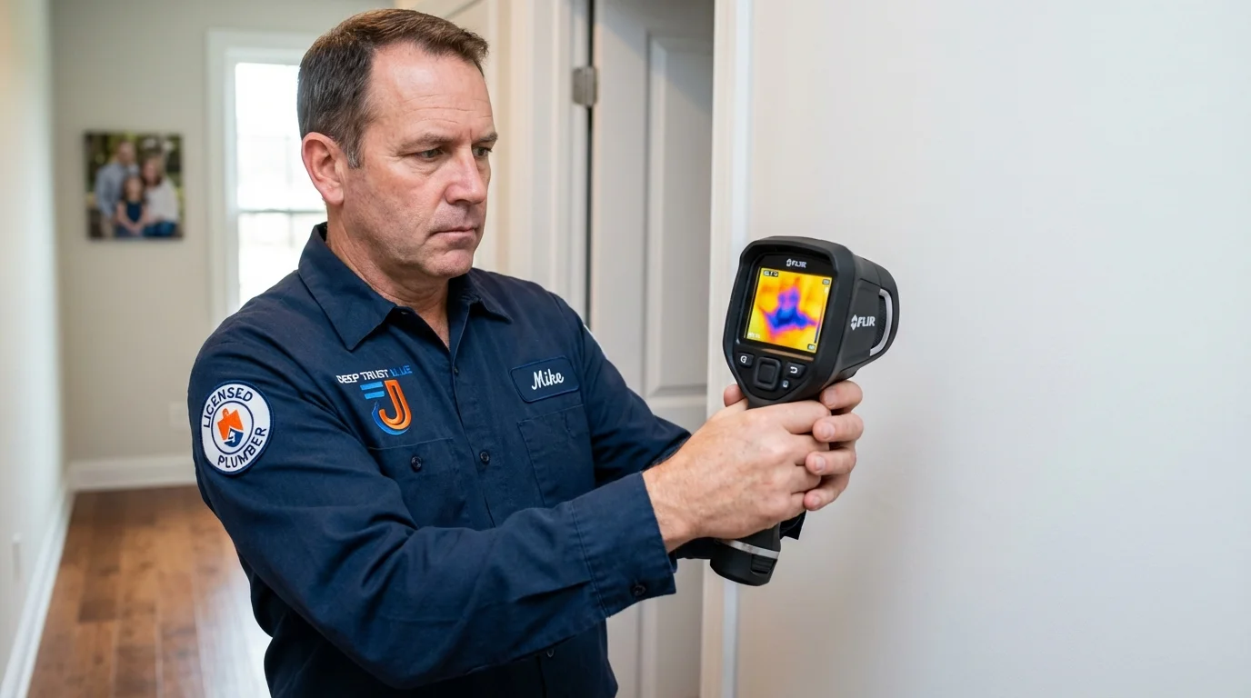 Thermal imaging leak detection by Johns Plumbing LLC in North Smithfield